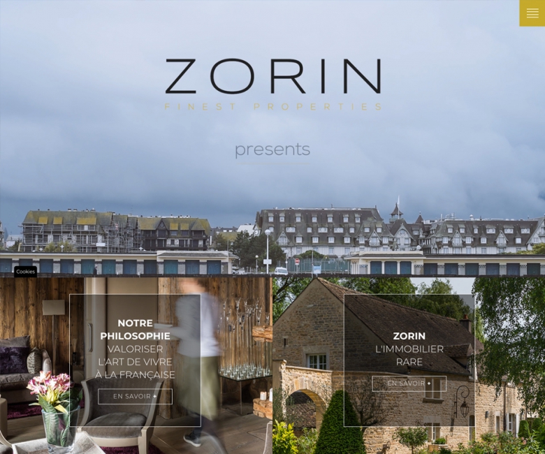 Site internet immobilier de luxe
