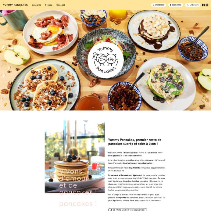 creation site internet restaurant pancakes