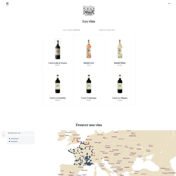 creation site internet domaine viticole