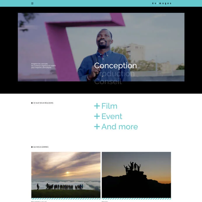 site internet entreprise audioviuel evimages