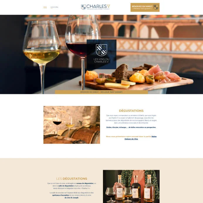 site internet hotel restaurant lecharlesv